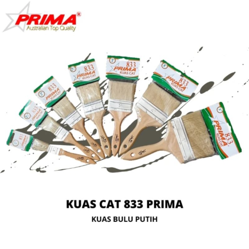 

KUAS PRIMA 833 / BULU PUTIH / KUAS CAT / KUAS CAT SERBAGUNA