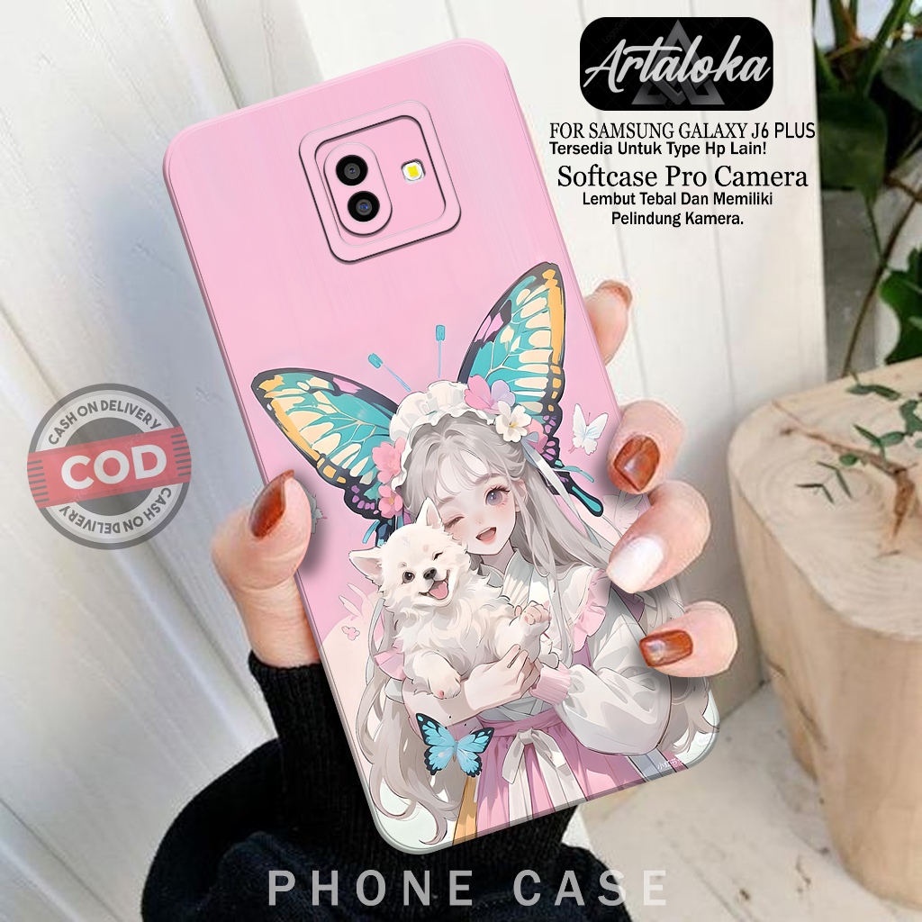 Softcase Hp Samsung Galaxy J6 Plus Fashion Case Kartun Case Samsung Galaxy J6 Plus Silikon TPU Pro C
