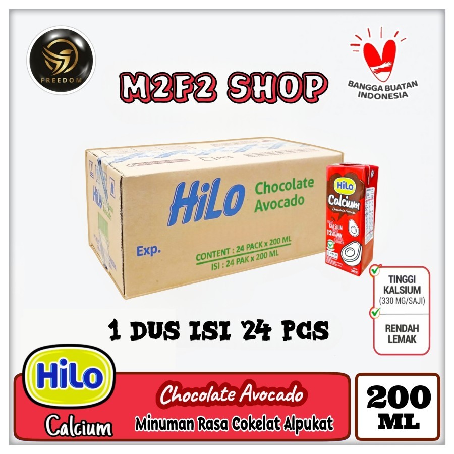 

HiLo Calcium Chocolate Avocado Milk | Susu Kalsium Rasa Cokelat Alpukat Kotak UHT - 200 ml (Kemasan Karton)
