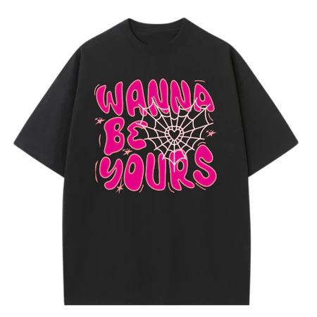 Baju Kaos COUPLE WANNA BE YOURS Z3 HITAM Pasangan Kekinian Aesthetic Bucin Kaos Pasangan Tshirt Prem