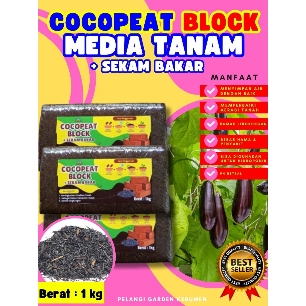 DIJAMIN ASLI  Cocopeat Alas Hamster, Cocopeat Block, Cocopeat Block 5Kg