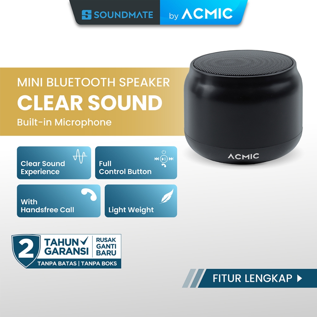 RADALANI90 - ACMIC MINI TUNE SPEAKER BLUETOOTH PORTABLE STEREO WIRELESS EXTRA BASS KEREN