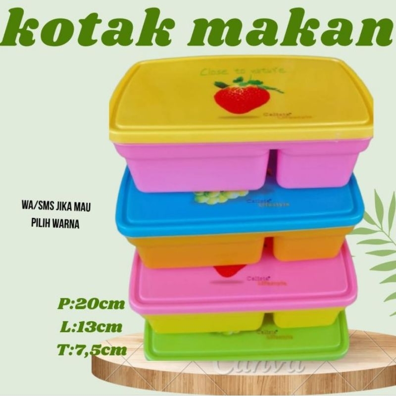 kotak makan kotak makan anak tempat nasi kotak plastik wadah nasi bekal sekolah
