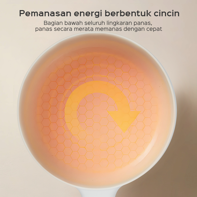 Han River Panci Listrik 1.8L Panci Listrik Multifungsi 3 In 1 Fry Pan Serbaguna Panci Elektrik