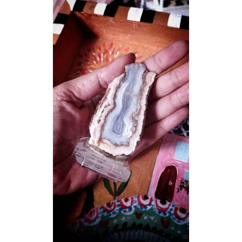 Blue Lace Agate Geode Junder Asal Namibia