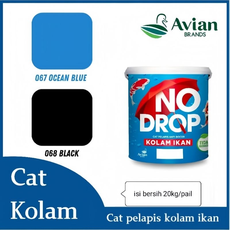 No drop Cat kolam ikan 20kg, No Drop kolam ikan ukuran 20kg, No Drop pelapis kolam ikan