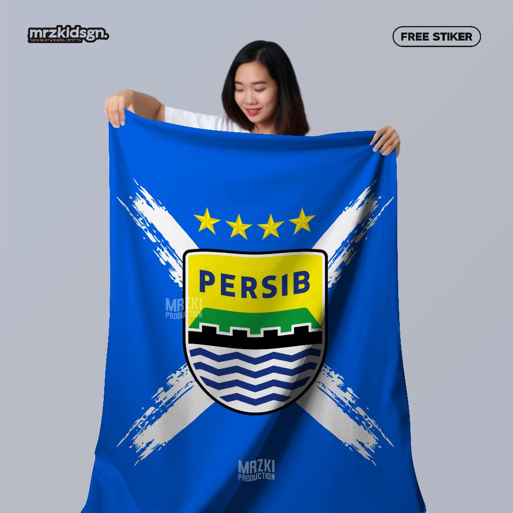Bendera Giant Flag Persib Bandung Bintang Empat | Bendera Ultras Persib Bandung | Bendera Ultras Cas