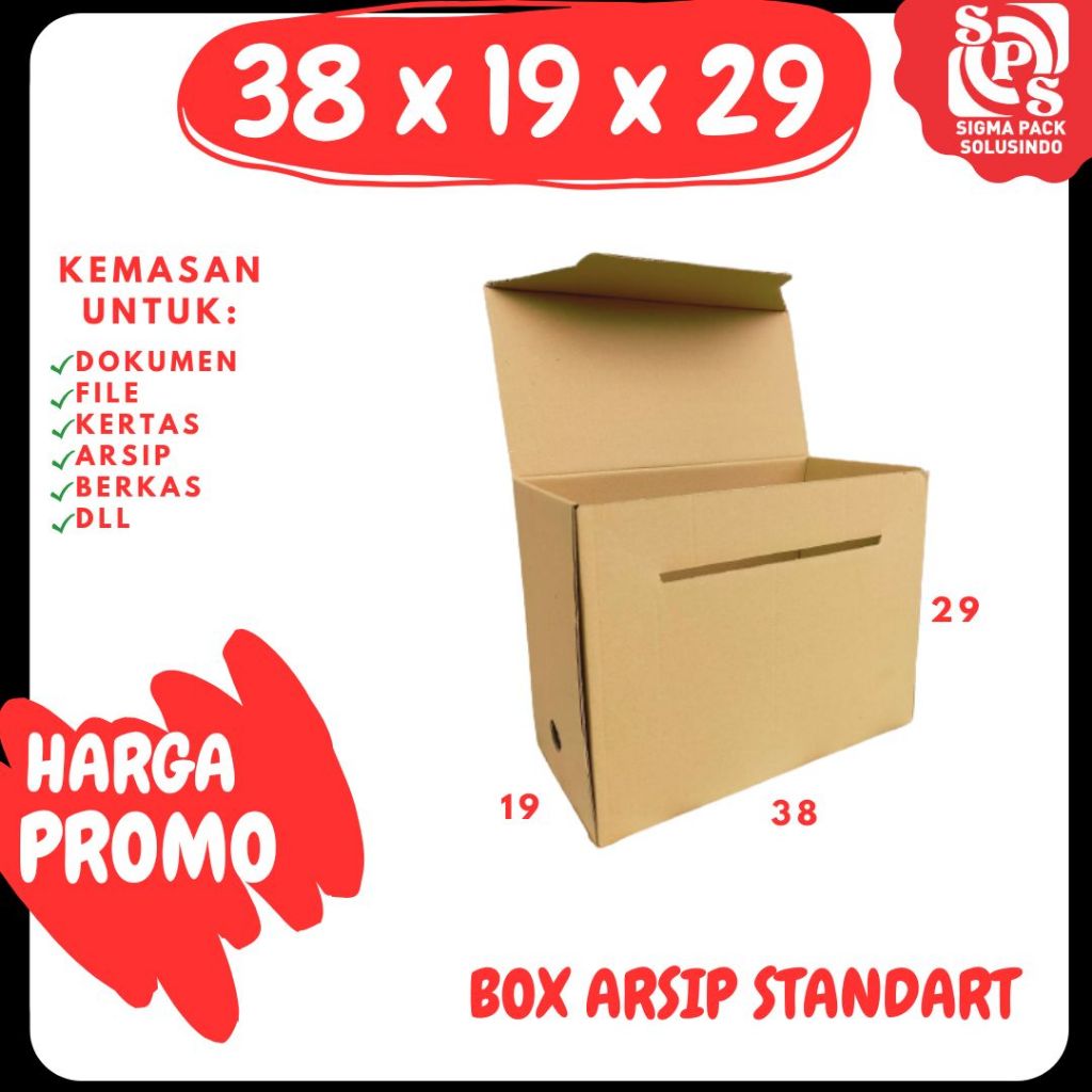 

Box Arsip Standart 38x19x29 Coklat Polos Kardus Arsip Packing/File/filebox/arsipbox/ box Dokumen