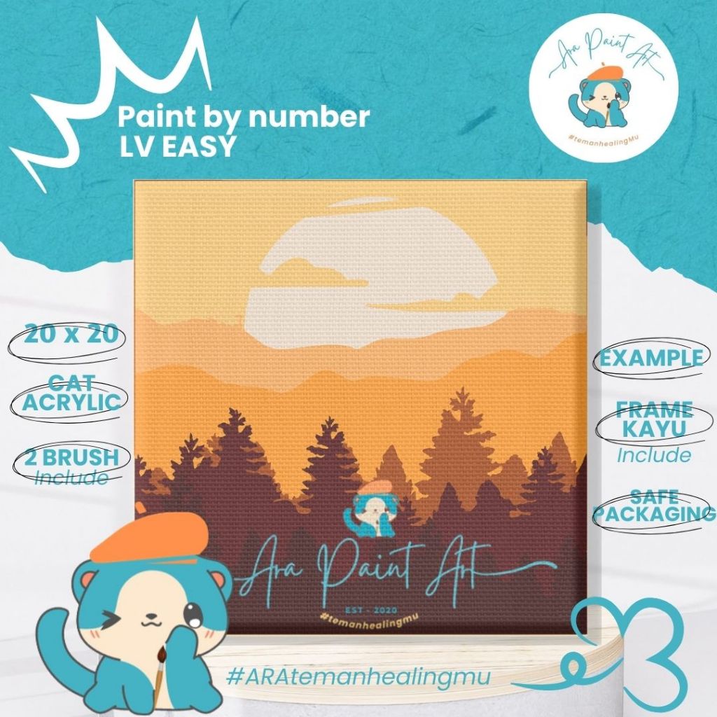 

NATURE SERIES 02 Paint by numbers kit I Painting I Painting by number I Kado Wisuda I Kado unik