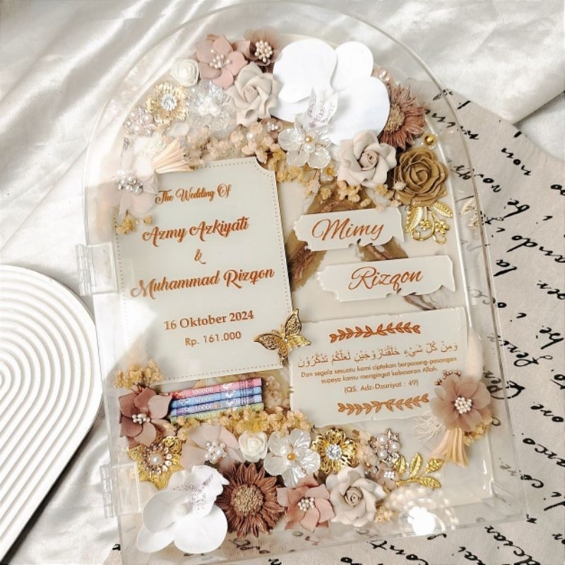 MAHAR RESIN ART PREMIUM/MAHAR PERNIKAHAN RESIN/MAHAR UANG/MAHAR EMAS