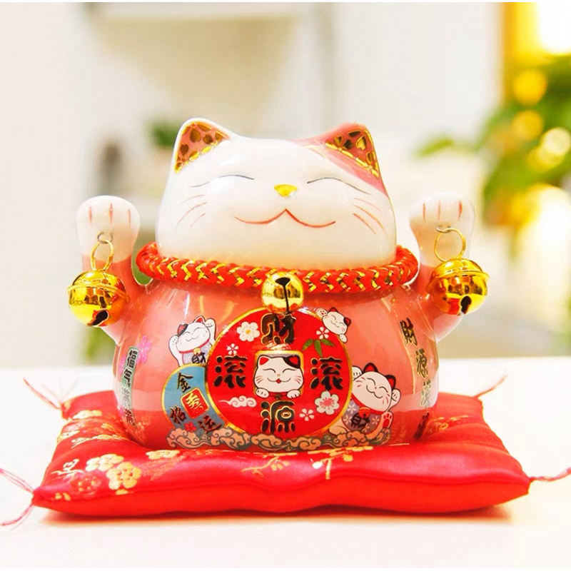 Lucky Cat Keramik / Pajangan Lucky Cat / Celengan Lucky Cat