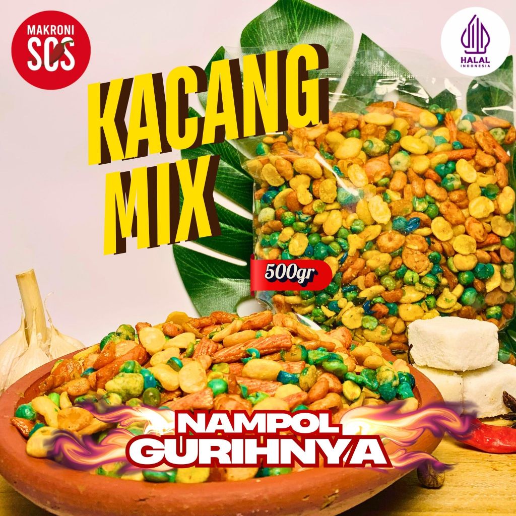 

Mix Nuts Jaipong 500Gr | 1/2Kg Kacang Campur Mix Nuts Merk Jaipong Enak Koro Toba Balado Pang Pang Kacang Polong Mix