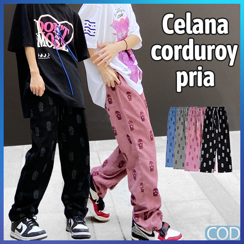 Celana panjang pria Celana corduroy pria terbaru 2025 OOtd korean style Oversize Baggy pants Celana 