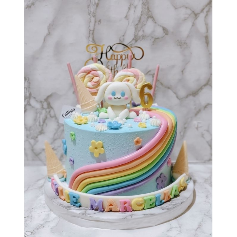 

Cake Ultah Cinnamoroll uk 18 cm / Kue Ulang Tahun / Kue Lucu
