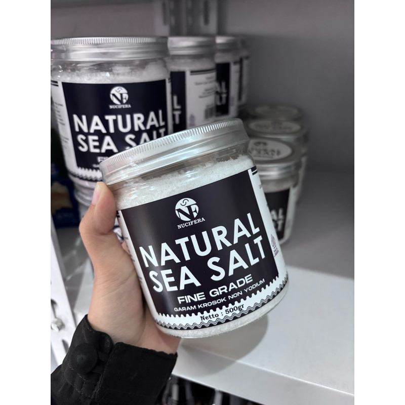 

NATURAL SEA SALT JAR 500GR / NUCIFERA GARAM HALUS PREMIUM