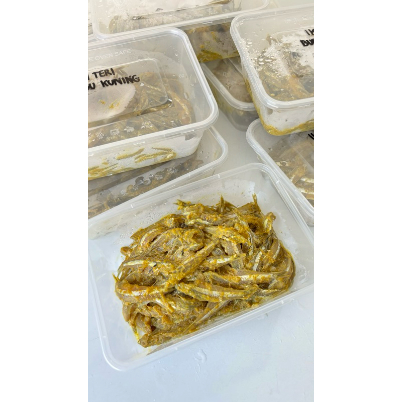 

ikan teri marinasi bumbu kuning
