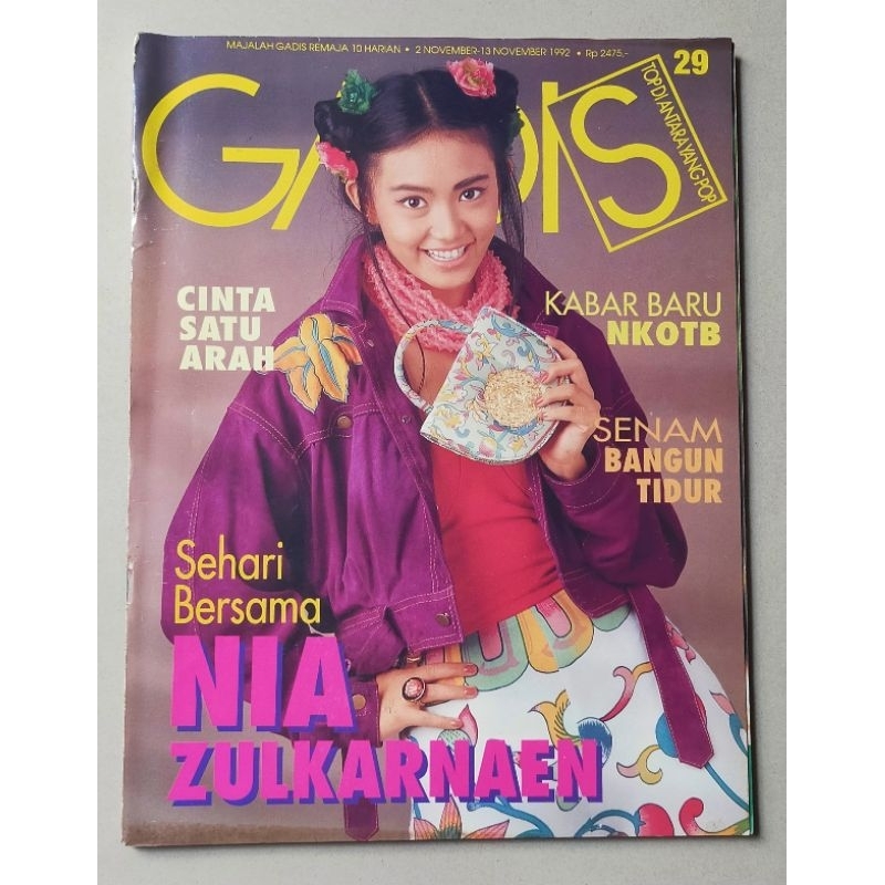 Majalah Gadis 2 November 1992 - Cover Susan Bachtiar
