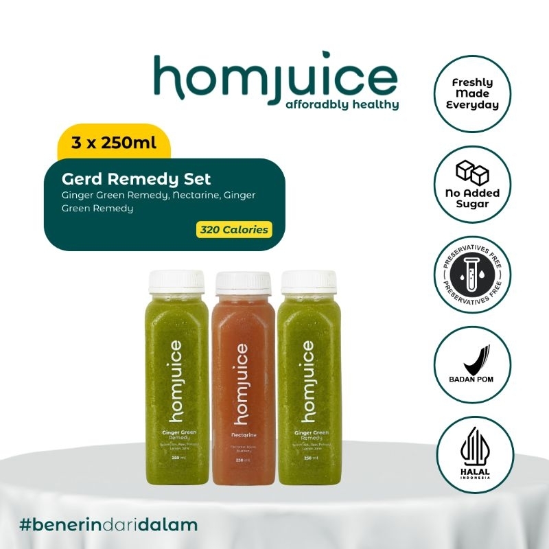 

Homjuice - GRED Remedy Set 3×250 ml (Cold-Pressed Juice/Jus/Detox)