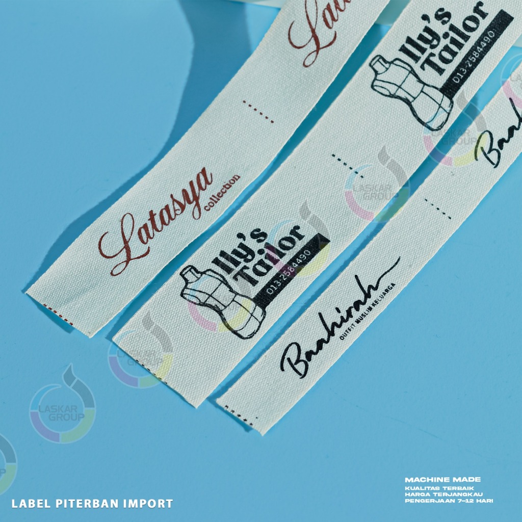 

Label Katun Custom/ Label Baju Custom / Label Hijab Custom / 50m Free Design