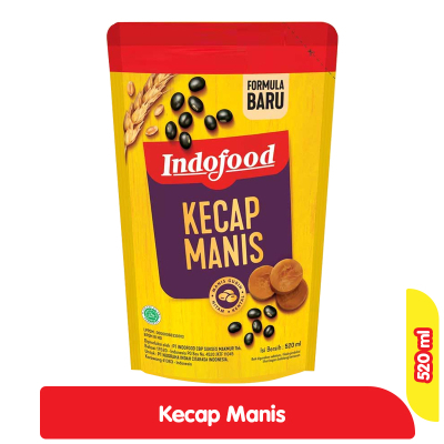 

Kecap Manis Indofood Kemasan 520 ml | Kemasan Baru