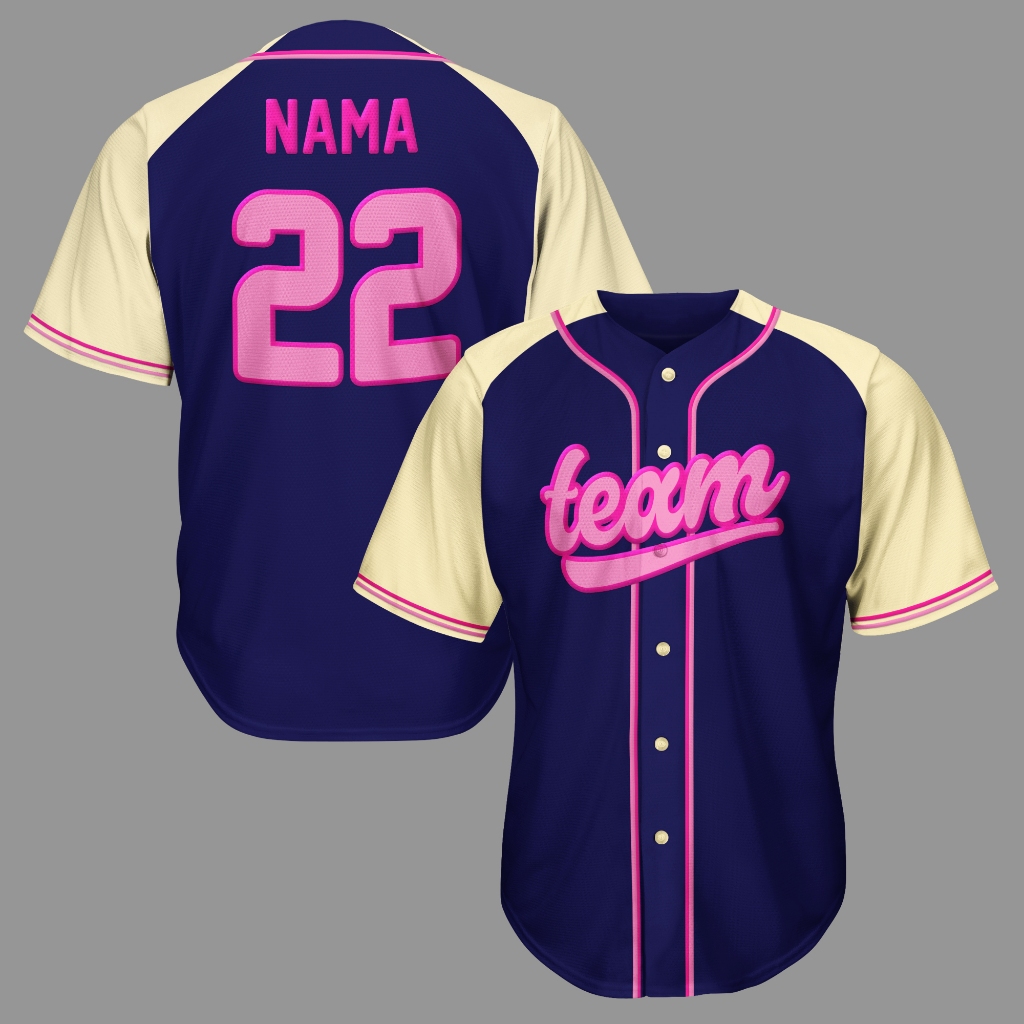 Jersey Baseball Custom Bordir Bebas Desain 29