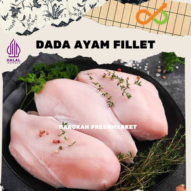 

Boneless Dada Ayam Fillet 1 Kg