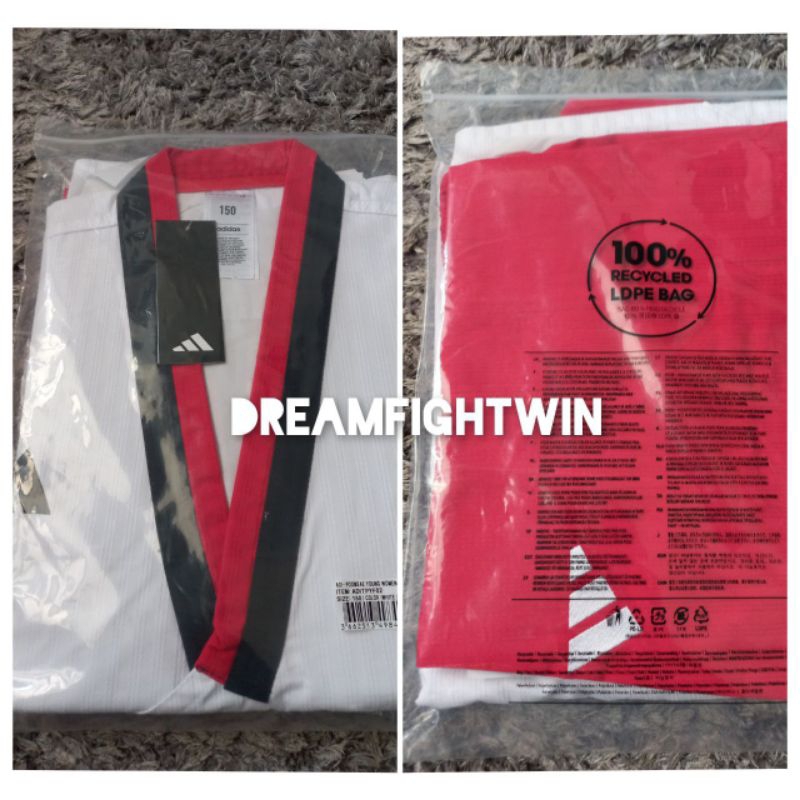 dobok taekwondo adidas poomsae cadet wanita original