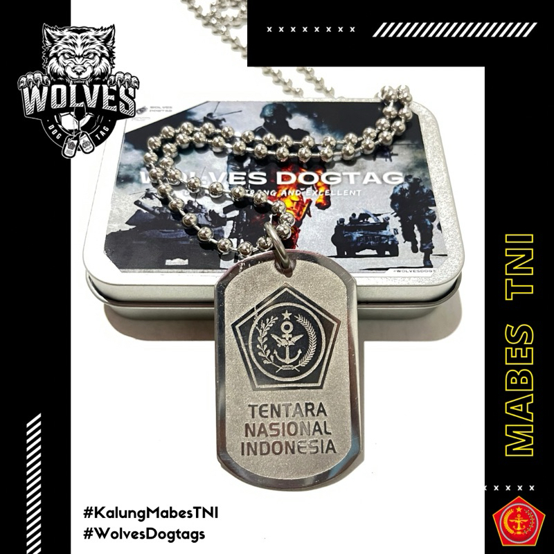 Kalung TNI / Kalung mabes TNI / Dog tag tni / Kalung militer / aksesoris tni / tentara