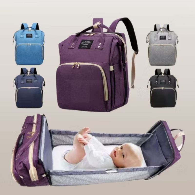 KSTUFF539 TAS PERLENGKAPAN BAYI MULTIFUNGSI 2IN1 / TAS RANSEL KASUR BAYI