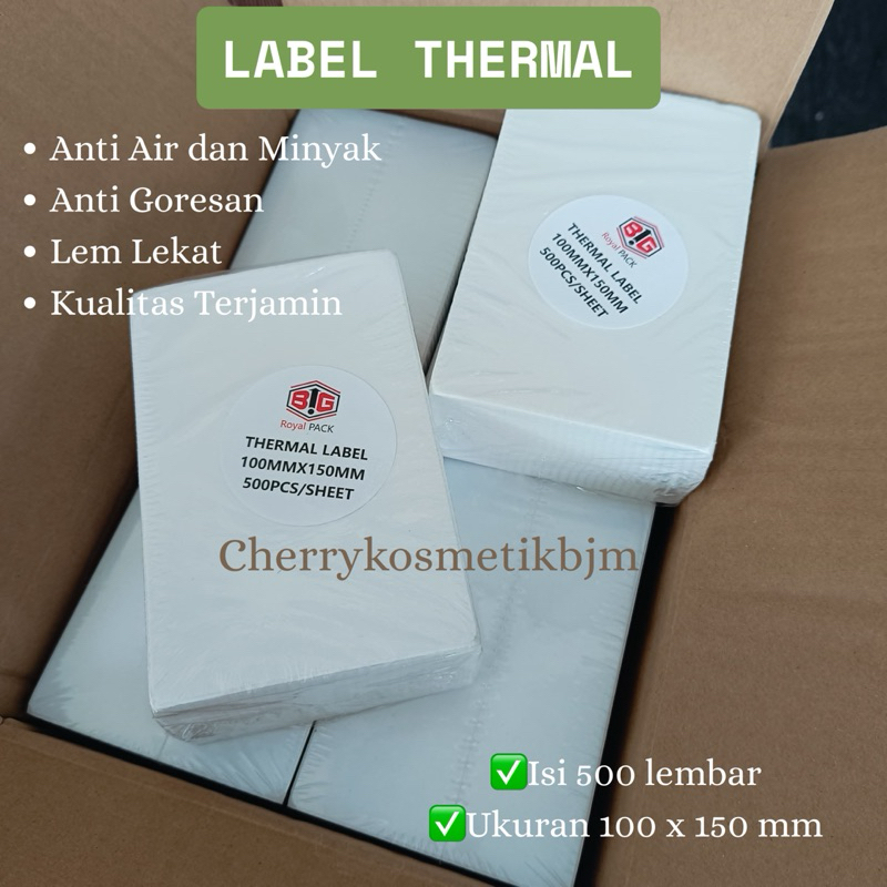 

Kertas Thermal/Resi 100x150mm A6