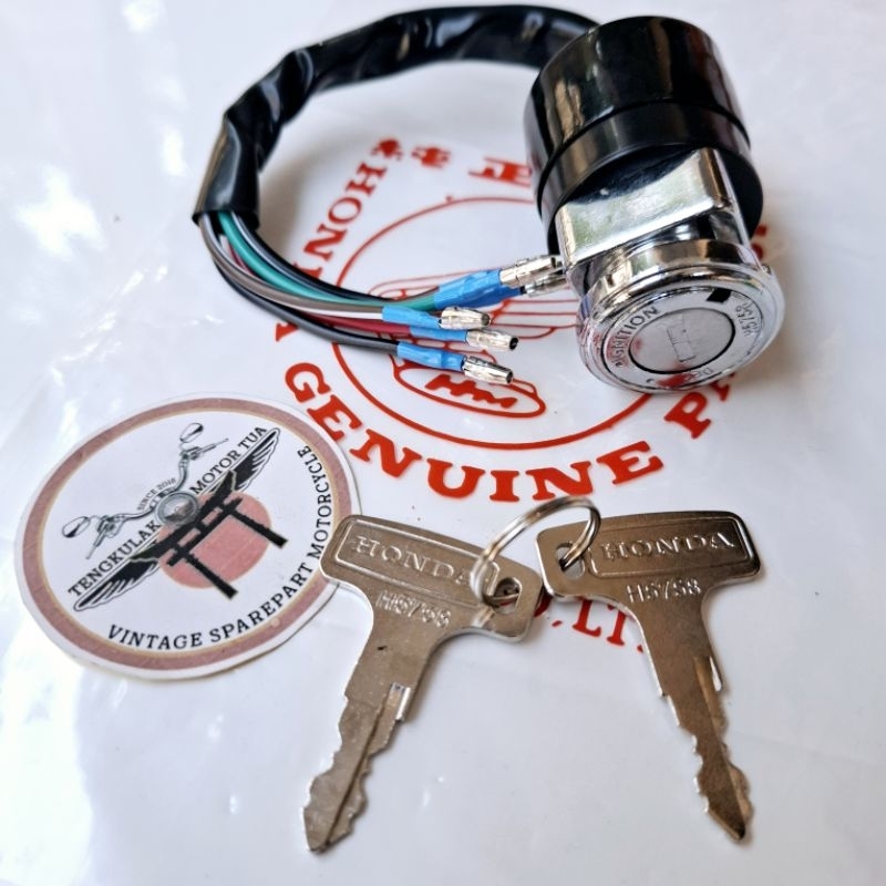 kunci kontak double klik kabel 6 import cb200 cb175 cg110 cg125 cb100 cb125 s90 s90z benly cb cg 100