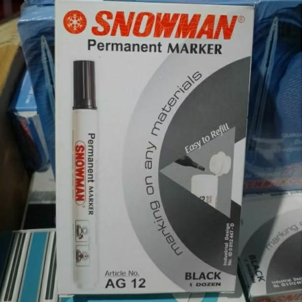 ( 1 Pack ) Spidol Snowman permanen AG-12/Permanen marker