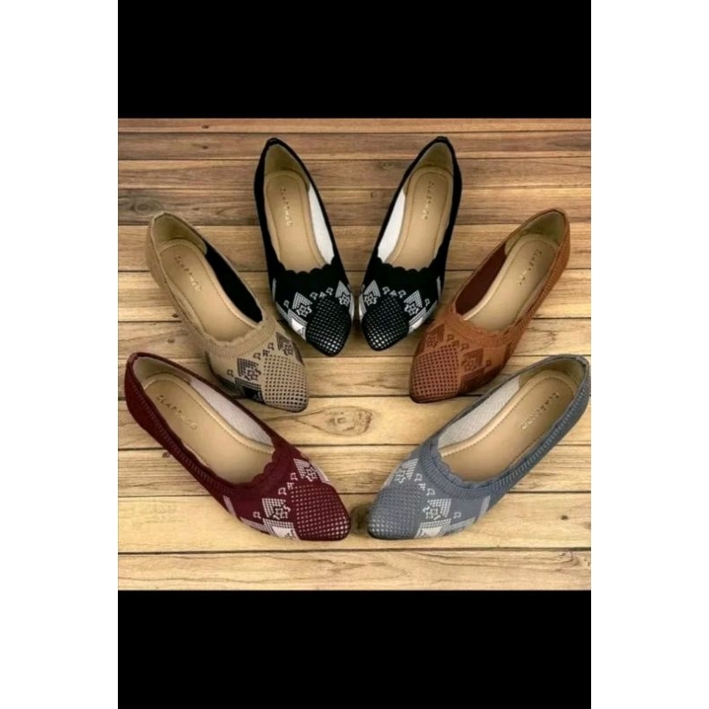 FLATSHOES RAJUT IMPORT WANITA MURAH BERKUALITAS /FLATSHOES IMPORT SEPATU WANITA/SOL KARET/COD