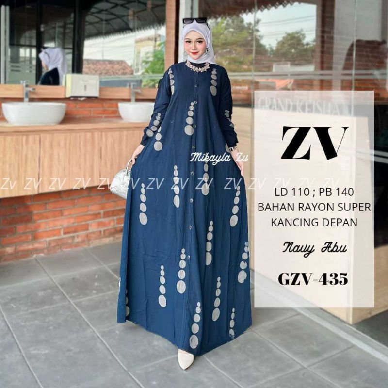 gamis twil ZV rayon super kancing