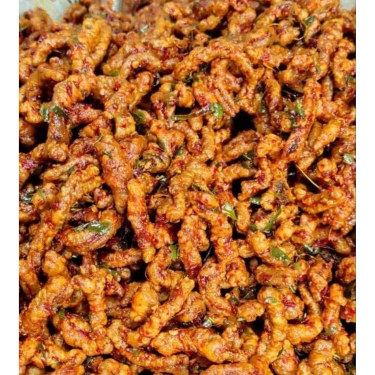

Keripik Usus Pedas Daun Jeruk 250gr / Usus Pedas Daun Jeruk Crispy Renyah Gurih