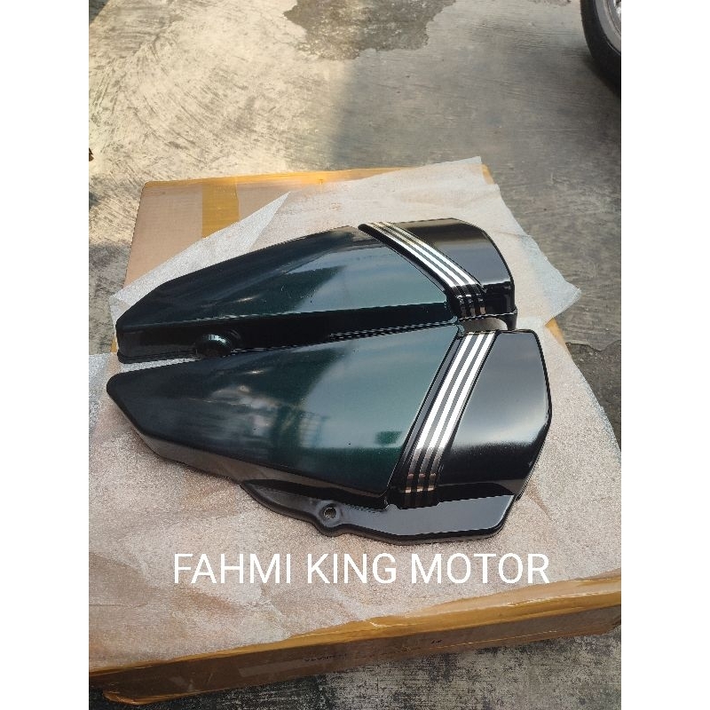 SEPASANG COVER BOK DOP TEPONG AKI OLSAM RX KING HIJAU BOTOL GRES BARU BUKAN ORIGINAL