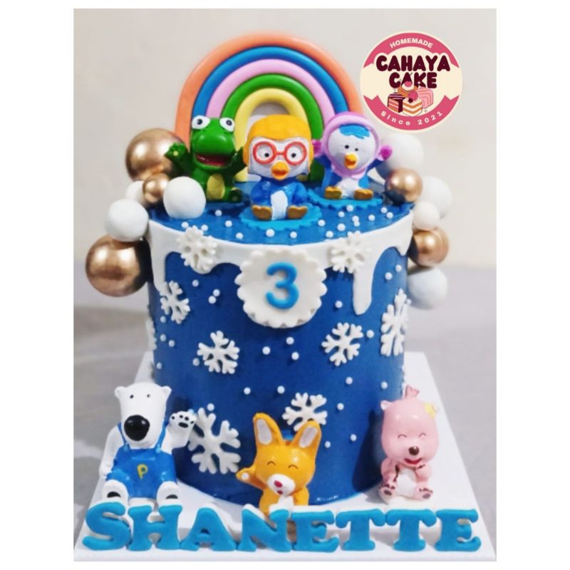 

Kue Ulang Tahun Pororo / Pororo Cake / Kue Ultah Karakter Pororo
