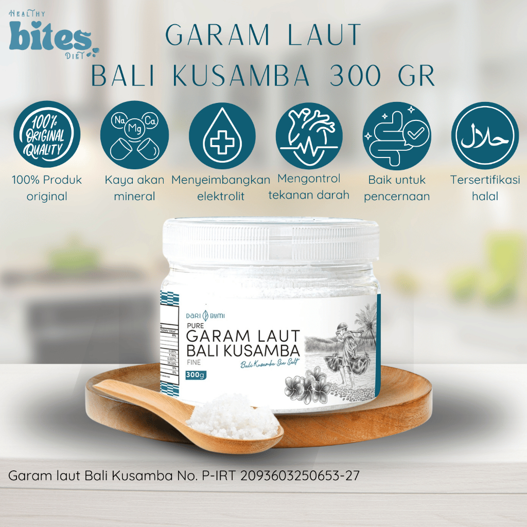 

Bali Sea Salt Garam Laut Kusamba 300gram - Dari Bumi Original | Garam Sehat Kaya Mineral