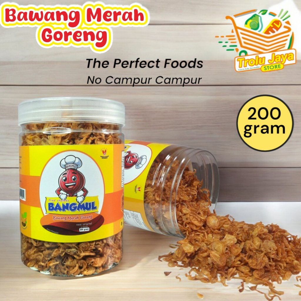 

Bawang Goreng 200gram Asli Renyah Kriuk Premium Tanpa Campuran BangMul Trolujayastore