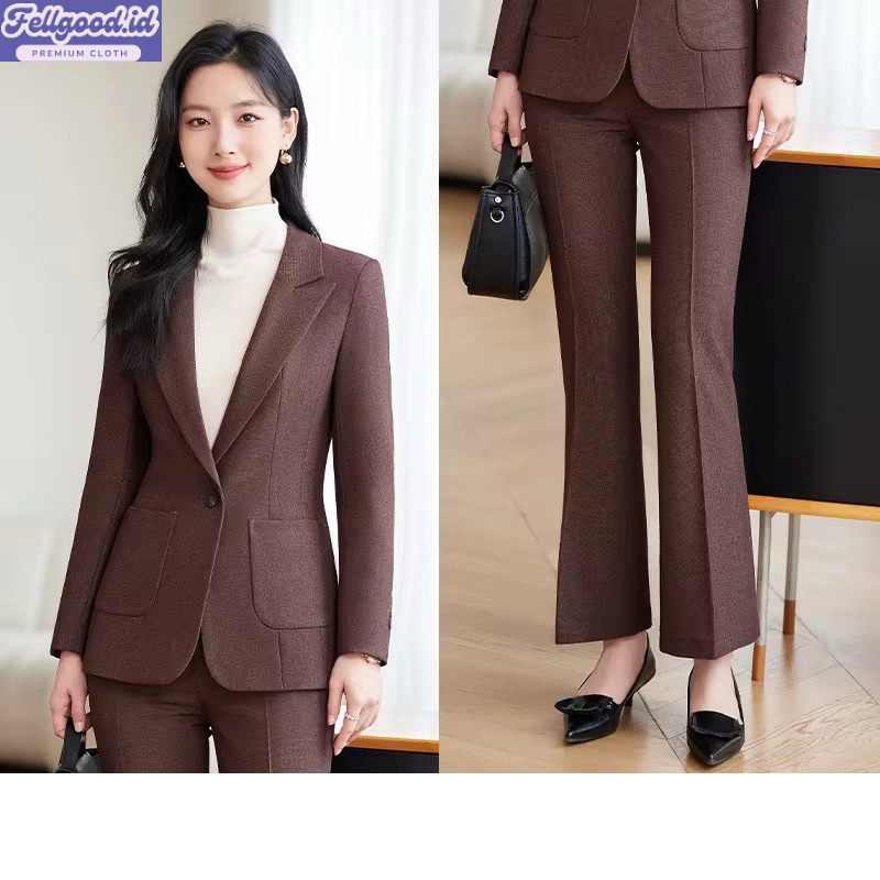 SETELAN JAS WANITA / SETELAN JAS FORMAL WANITA / SETELAN JAS KANTORAN WANITA / SETELAN JAS SLIMFIT W