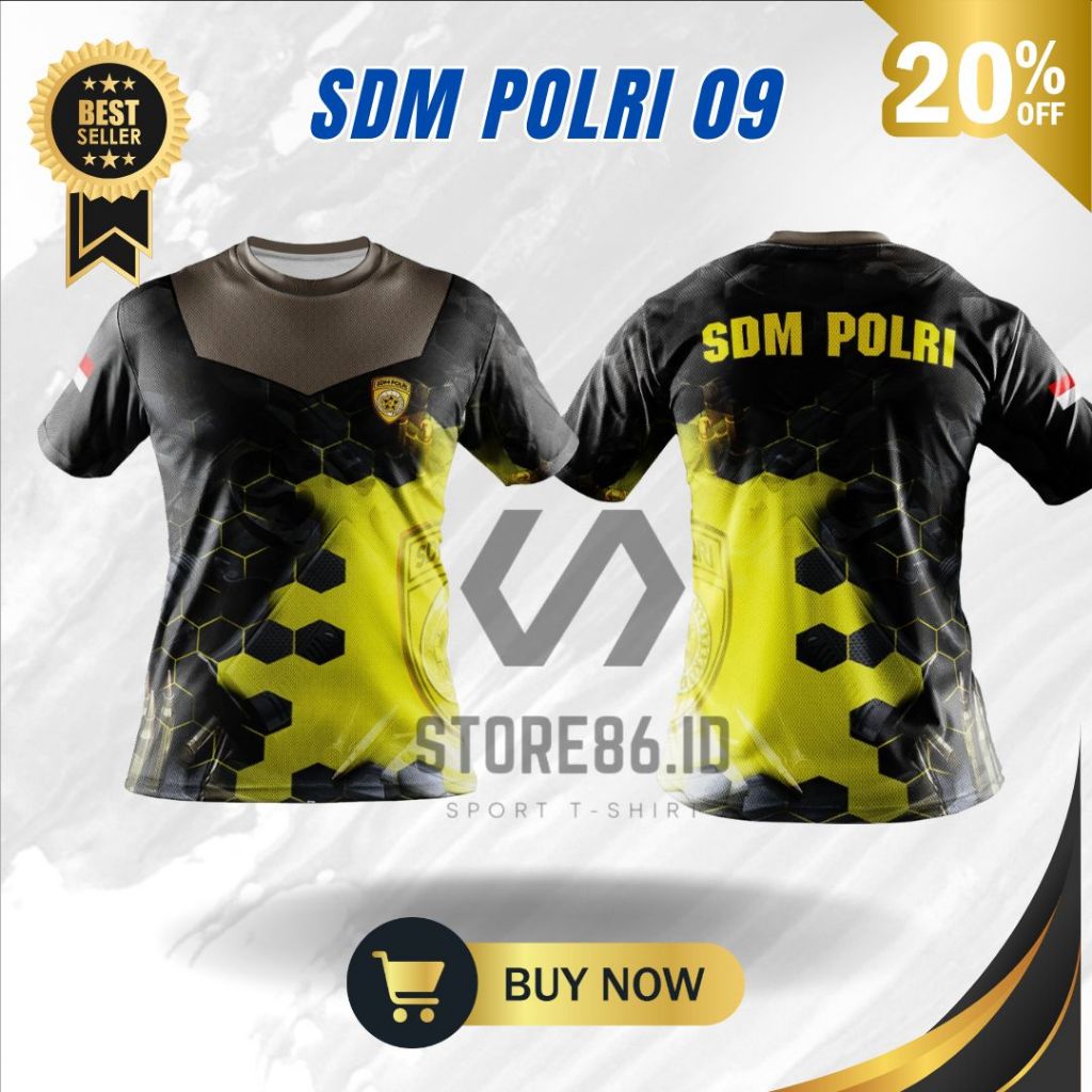 JERSEY SDM POLRI 1 FULLPRINT SUBLIME / KAOS SDM POLRI DRIFIT / JERSEY SDM POLRI / FULL PRINTING