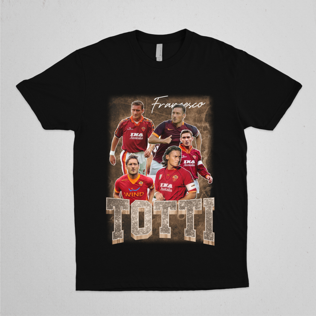 T-SHIRT TOTTI // KAOS TOTTI // FRANCESCO TOTTI // KAOS VINTAGE TOTTI // AS ROMA // 001