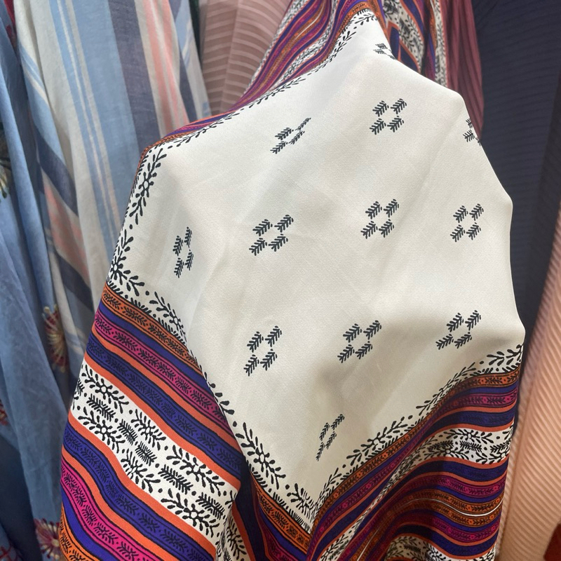 kain katun style - kain katun crepe brand zara original - kain crep braso printing panel korea dzb