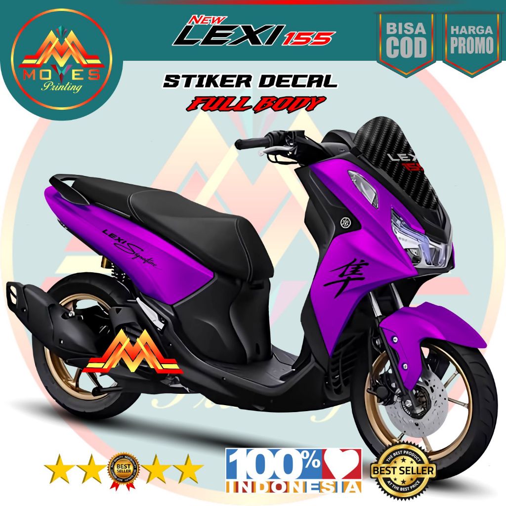 ⭐⭐⭐⭐⭐ Terbaru Bisa Cod Decal Lexi Full Body Baru Stiker Motor Yamaha Lexi 155 Full Body Decal Yamaha