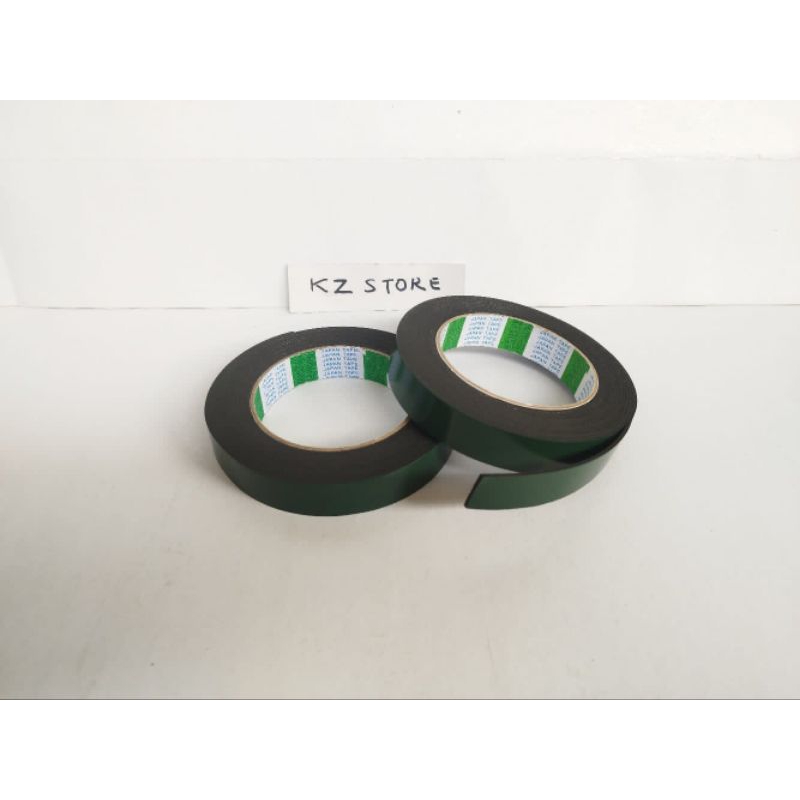 Lem bolak balik lem double tape foam tempel kuat hijau