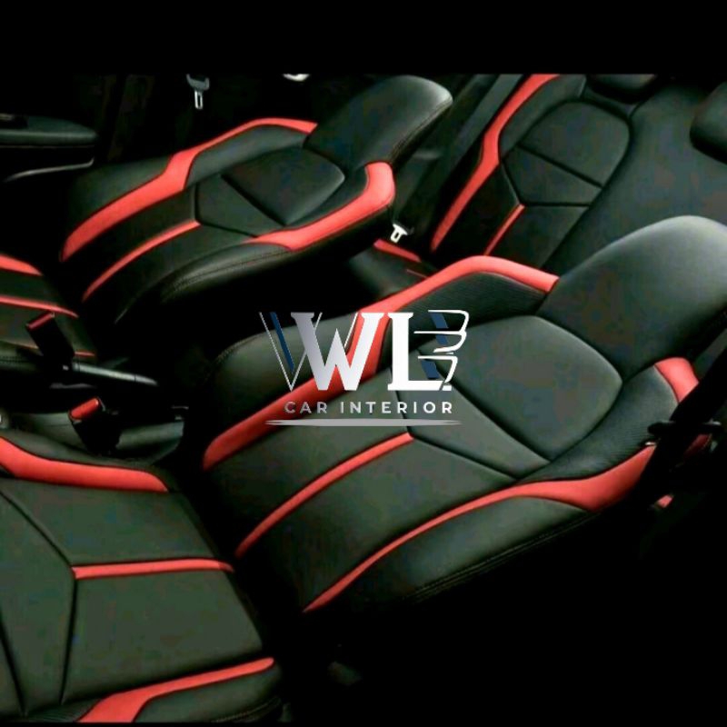 sarung jok mobil Brio E/Satya 2011-2017 lengkap 2 baris bahan spounce/Oscar. bergaransi