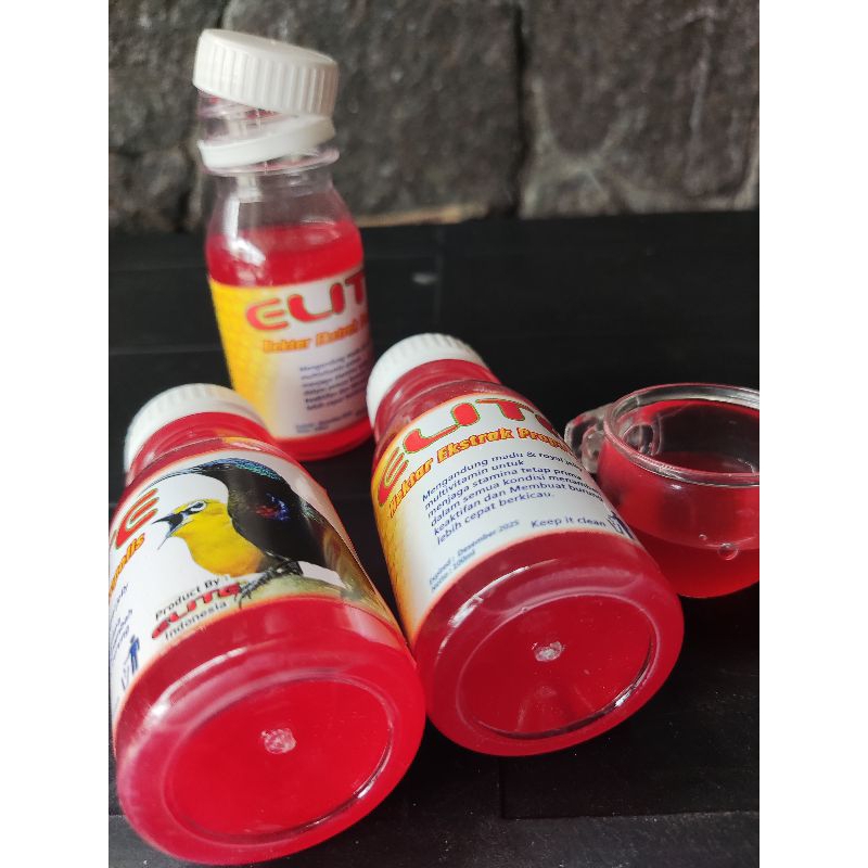 NEKTAR MERAH PAKAN HARIAN BURUNG KONIN KOLIBRI NINJA SOGON NECTAR BURUNG JUARA