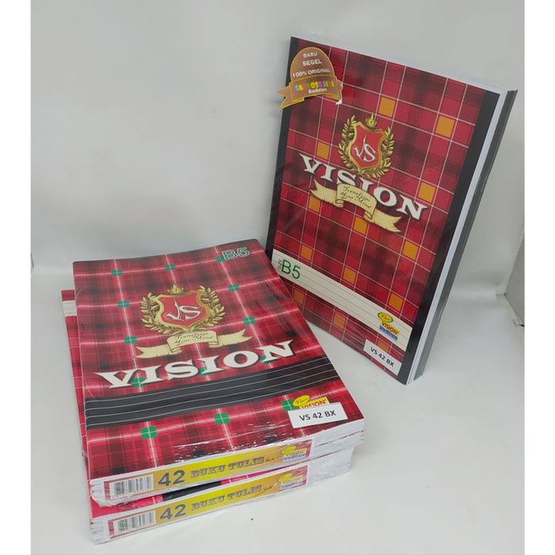 

[grosir]Buku Tulis Boxy vision 42/6(satu pak isi 6buku)
