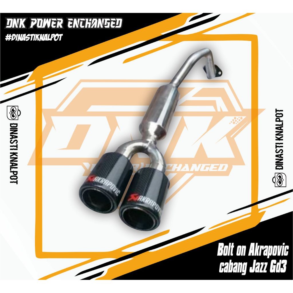 bolt on akrapovic cabang jazz gd3
