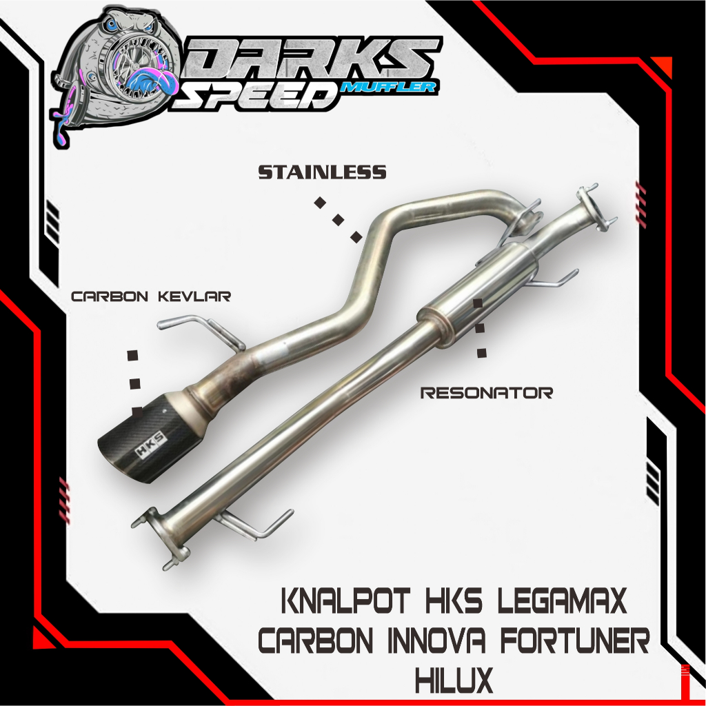 Knalpot HKS Legamax Carbon Tip Toyota Innova Reborn Triton Fortuner Hilux